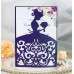 Beautiful Girl Invitation Card Laser Cut Iridescent Paper Wedding Card Personalized Custom